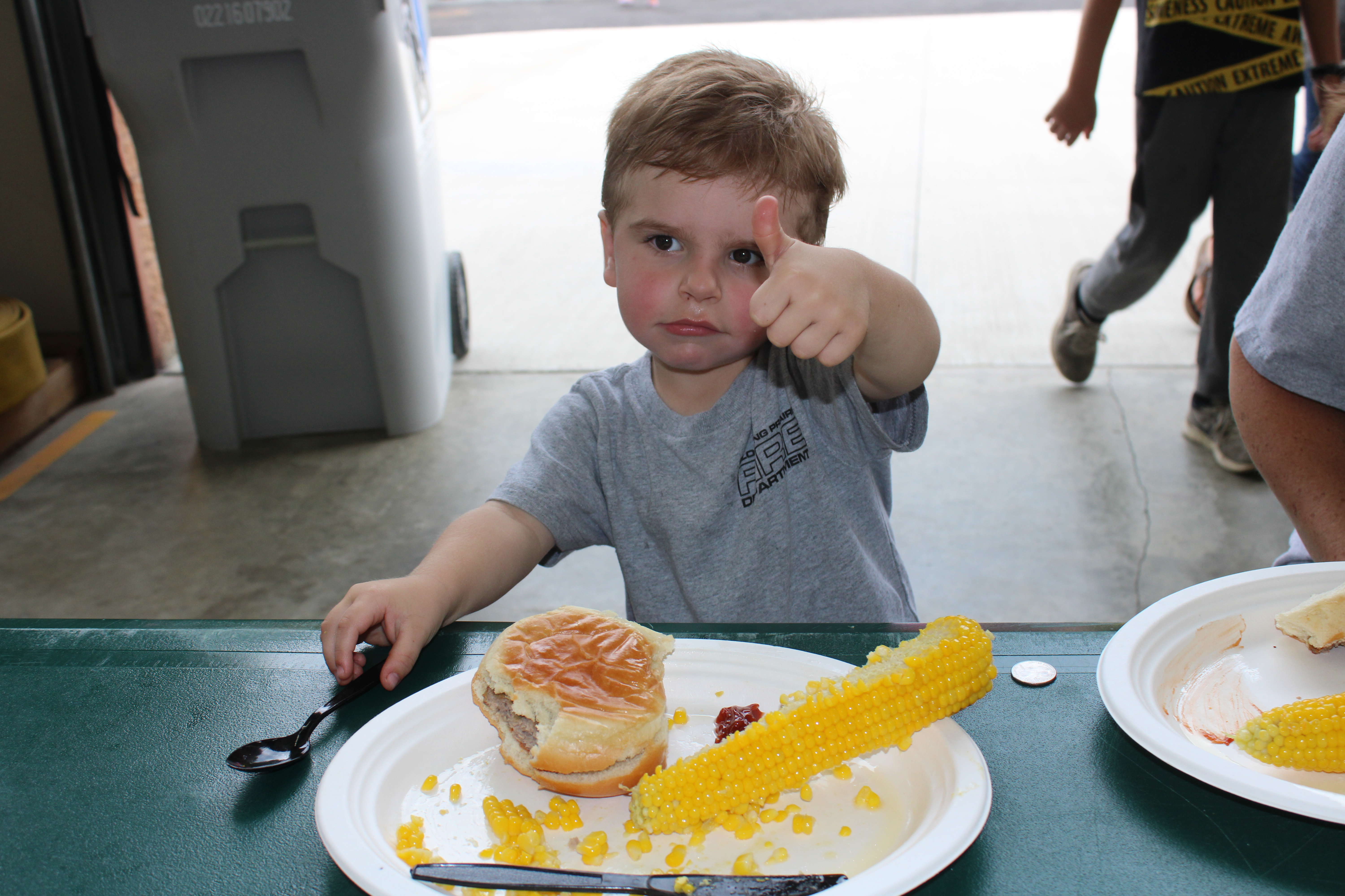 BP Corn feed, fire department, corn, Colton Hensel