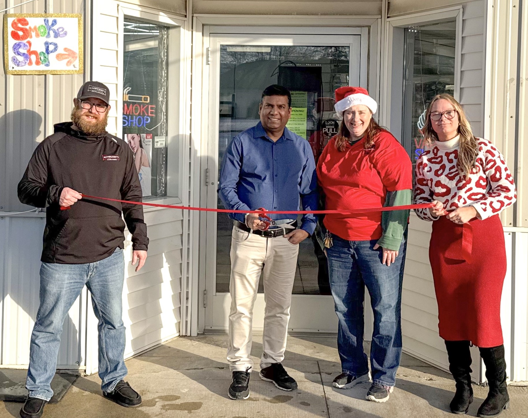 Per Kvalsten, Jay Patel, Karen Petereson, Tiffany Peterson, smoke shop, blooming prairie