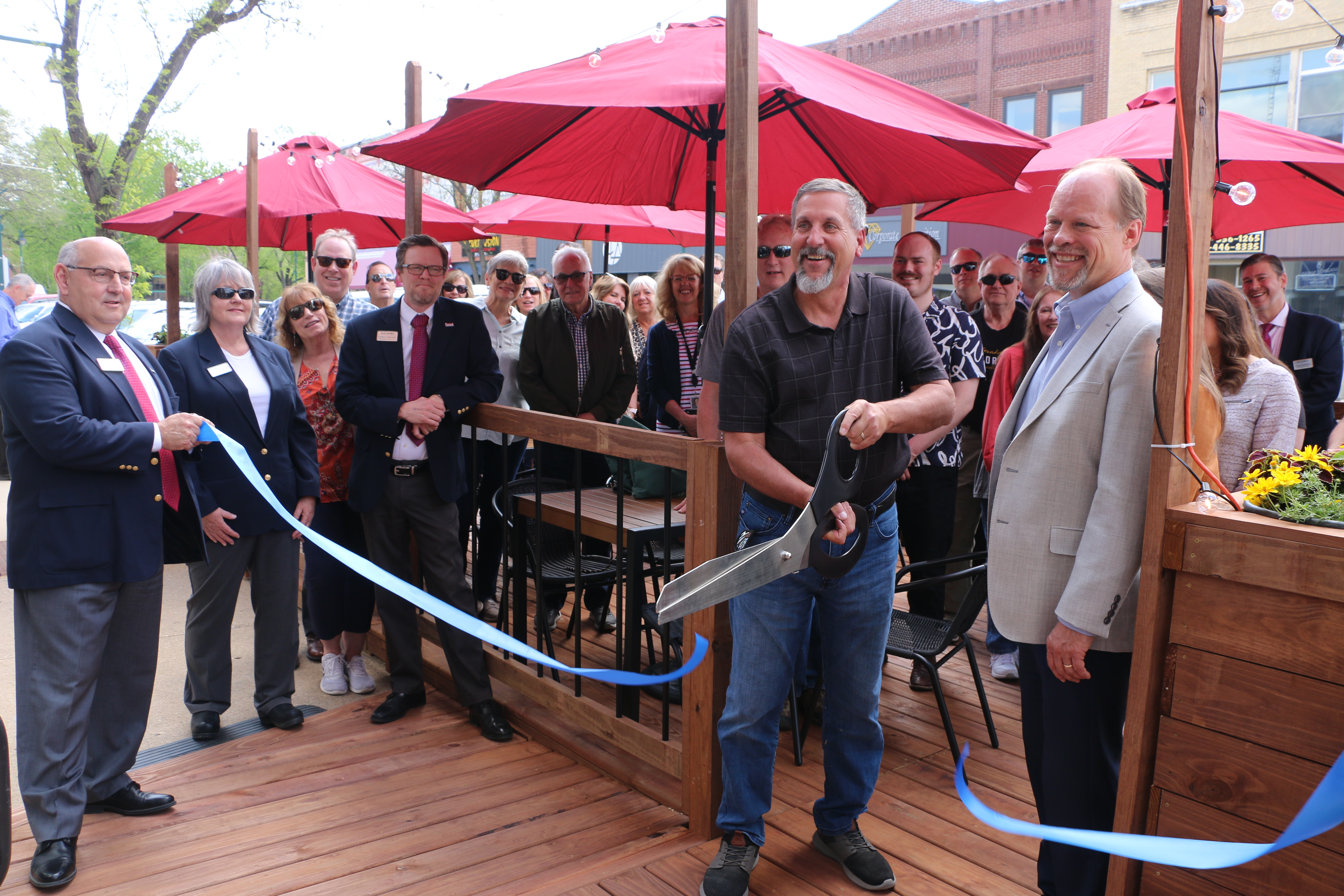 Foremost, patio opening, Owatonna, street cafe
