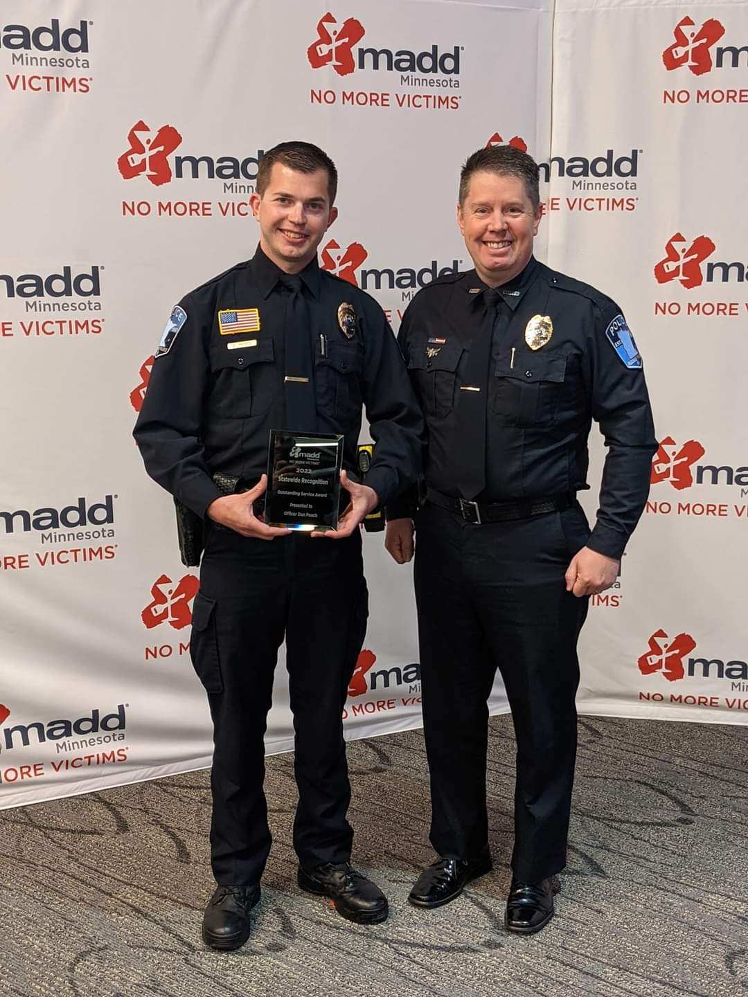 BP officer honored  by MADD for  DWI enforcement, blooming prairie