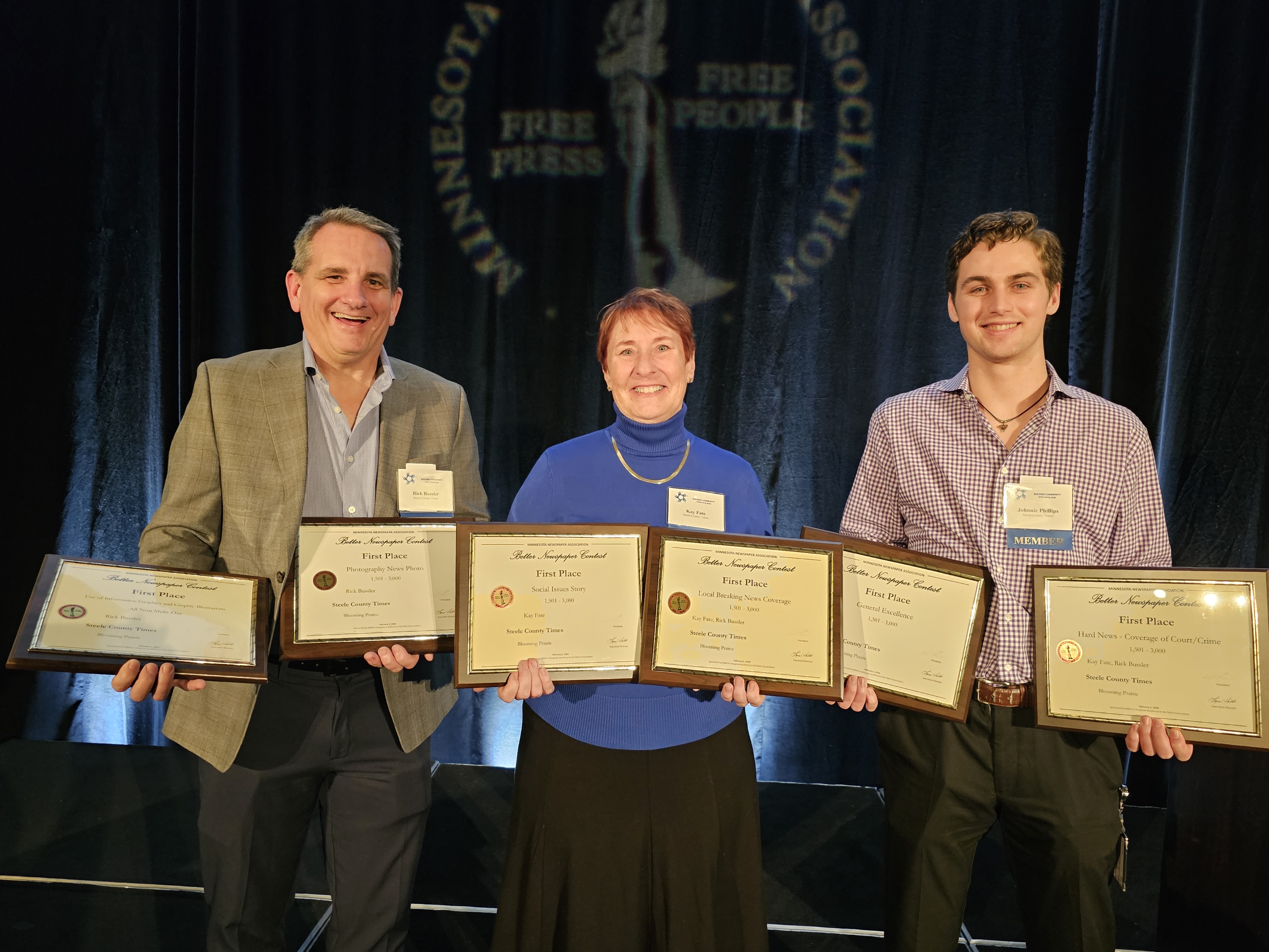 MNA Awards, Steele County Times, excellence, owatonna