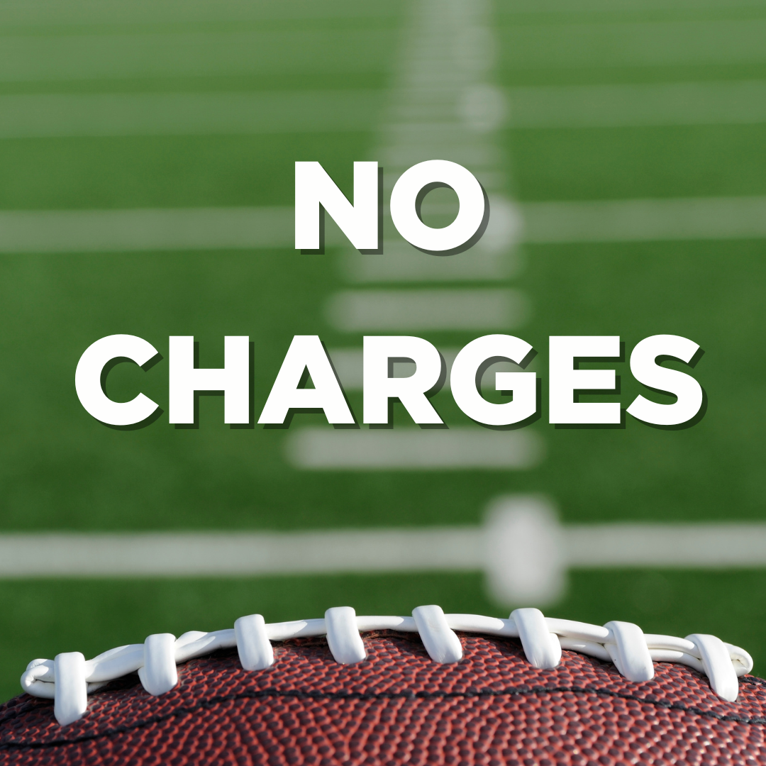No charges filed, facemask, football, Blooming Prairie