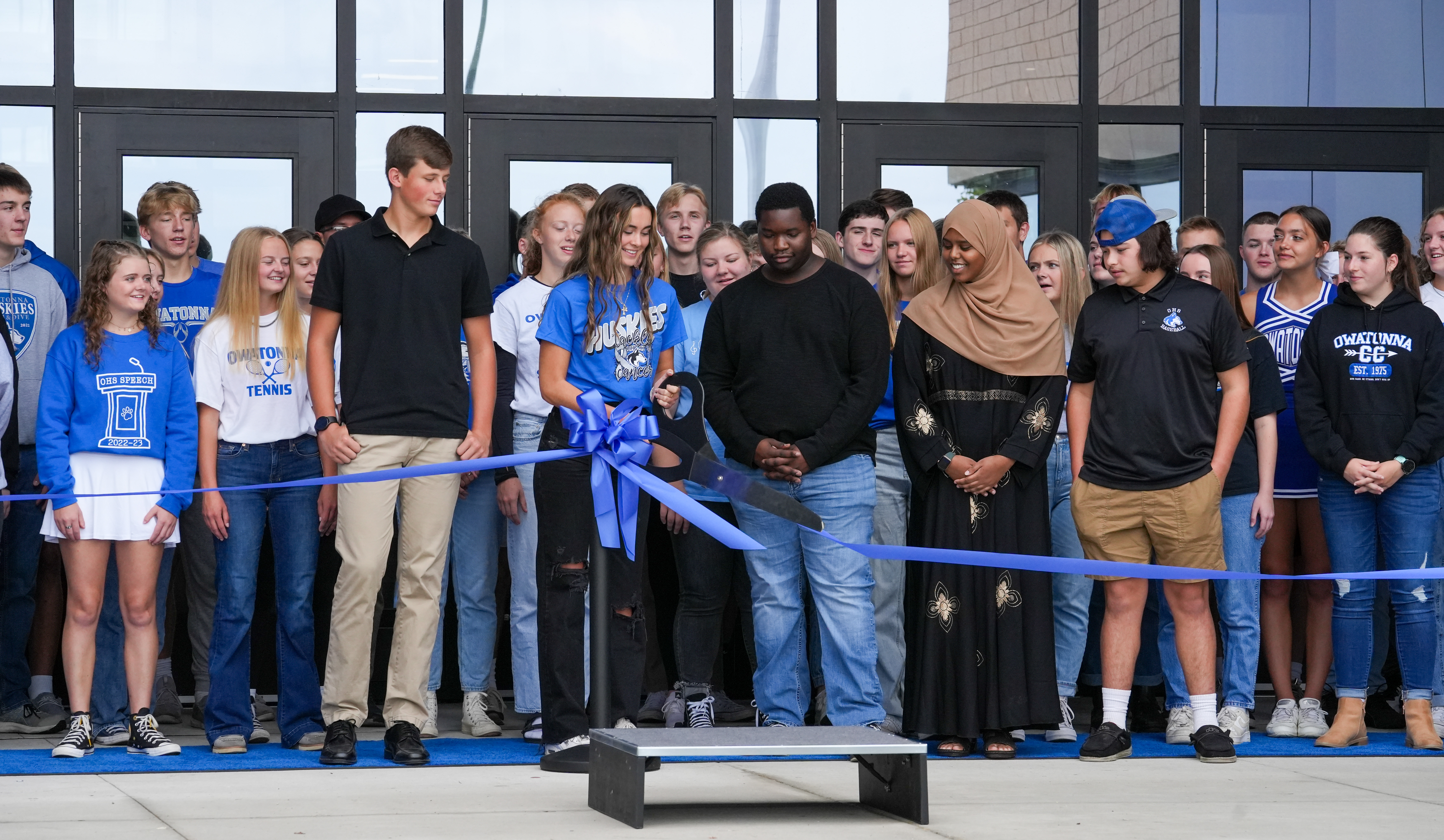 owatonna high school, opening, ribbon cutting