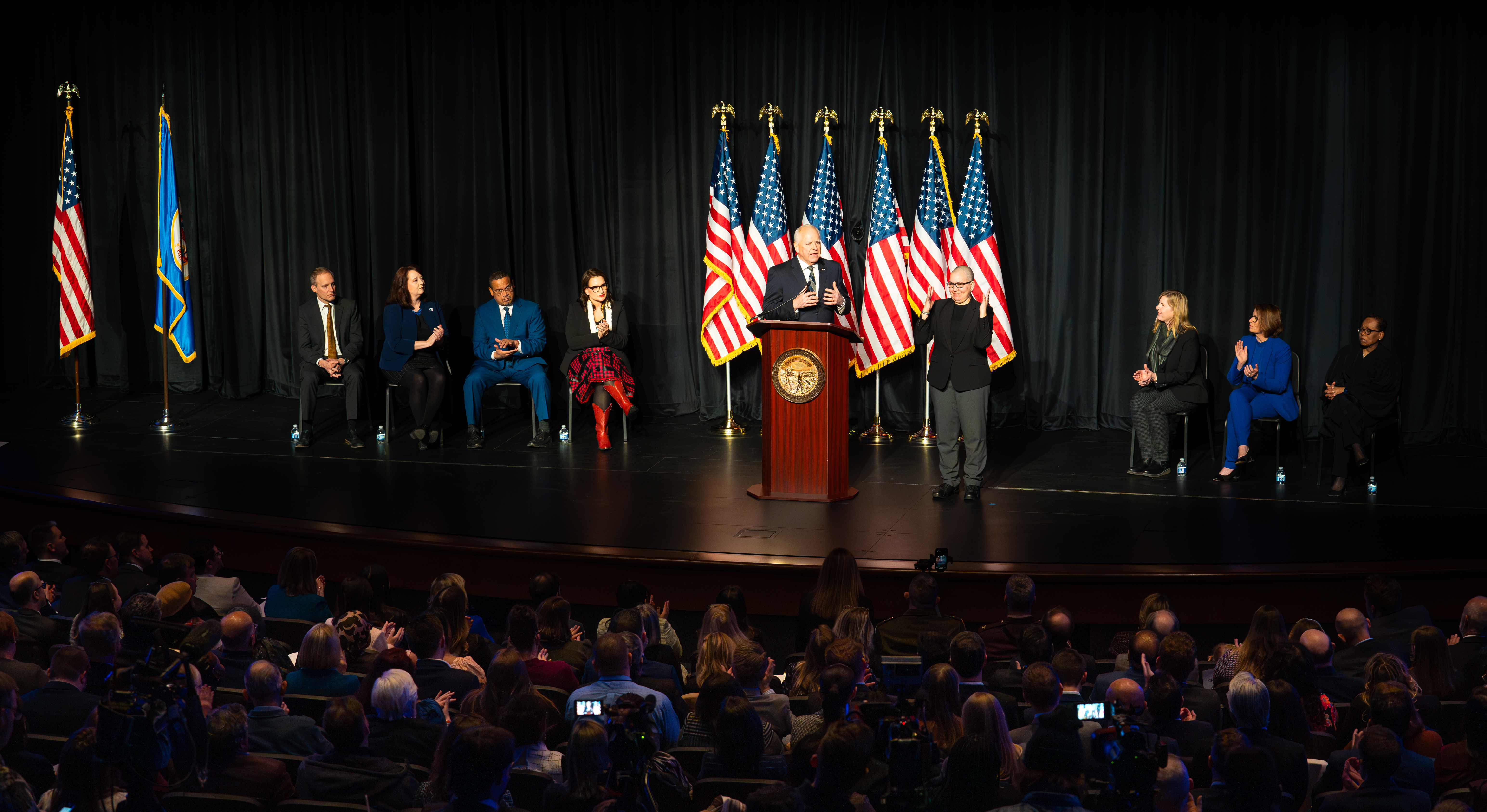 Tim Walz, owatonna, state of the state, 2024