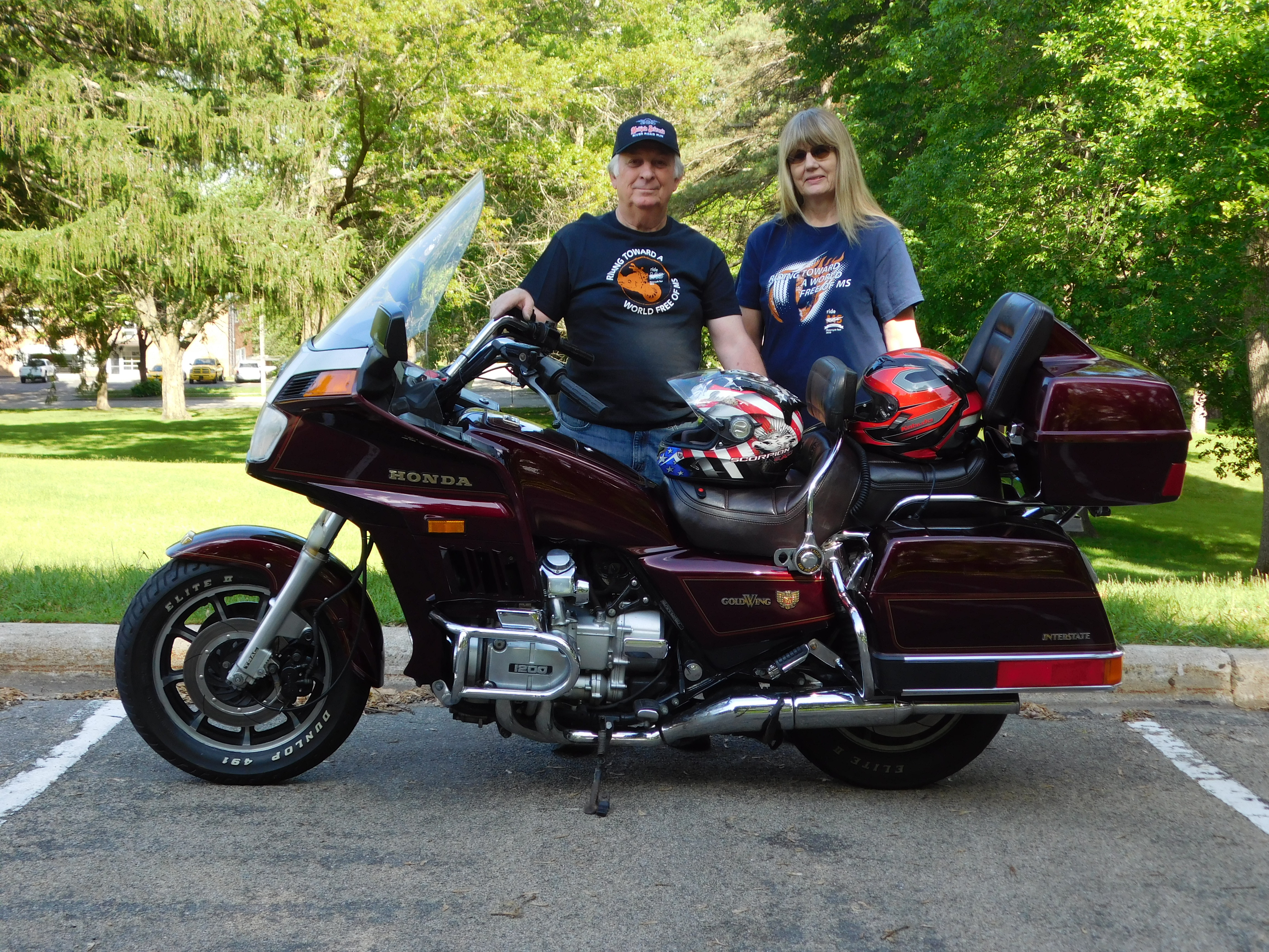 MS run, Carl and Denise Wieman, fundraiser, motorcycle
