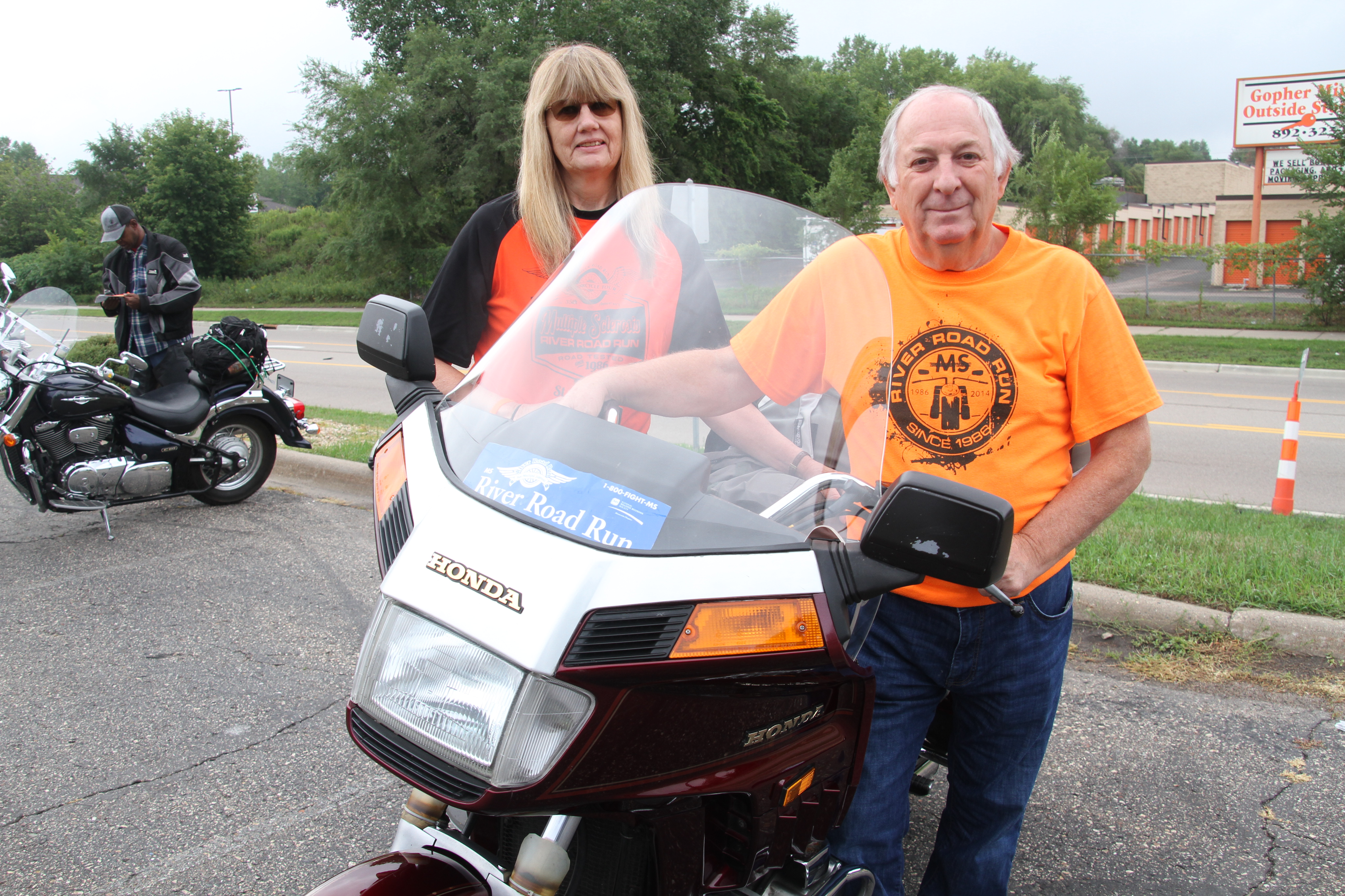 MS run, Carl and Denise Wieman, fundraiser, motorcycle