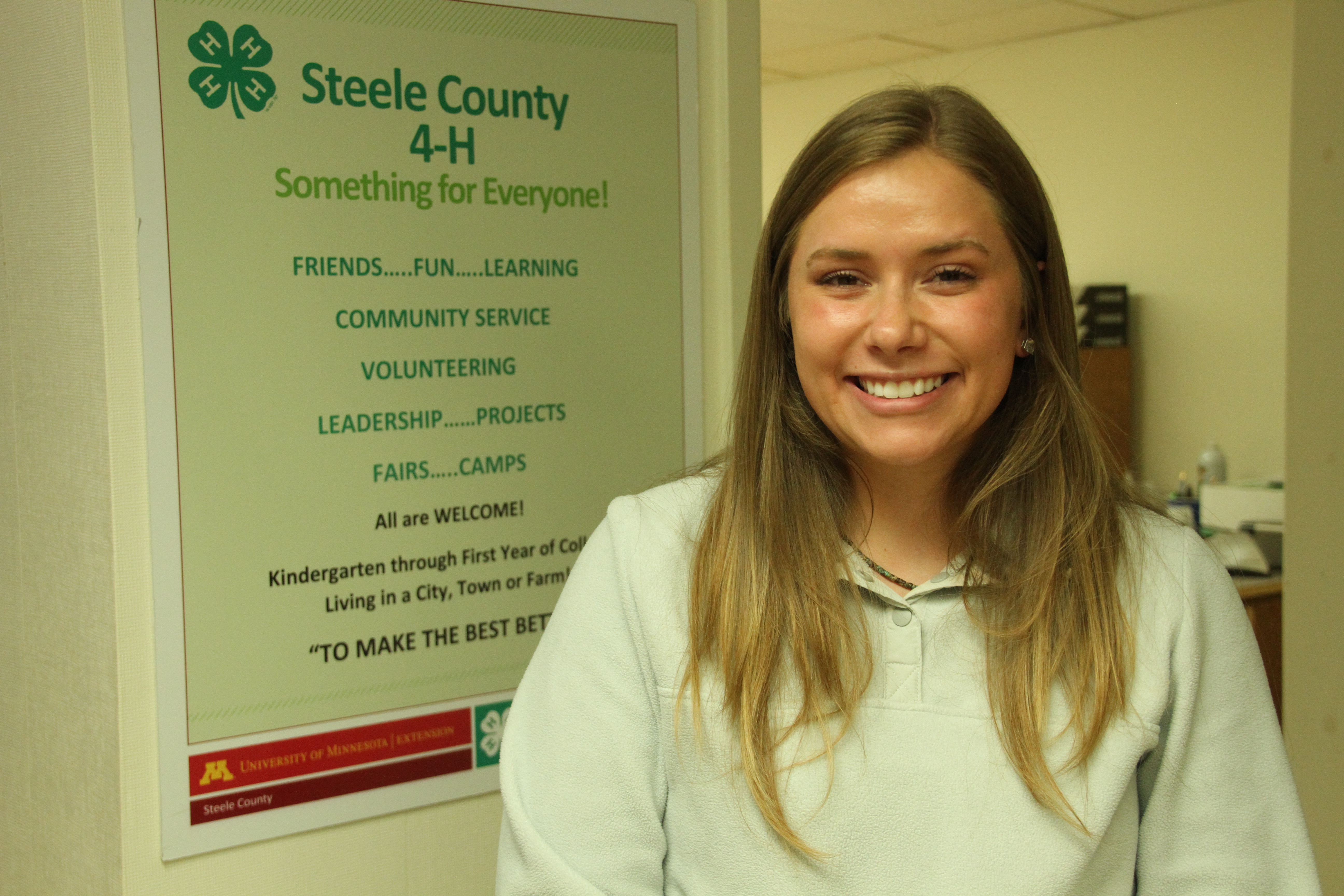 4-H, program coordinator, steele county, kelsey erf