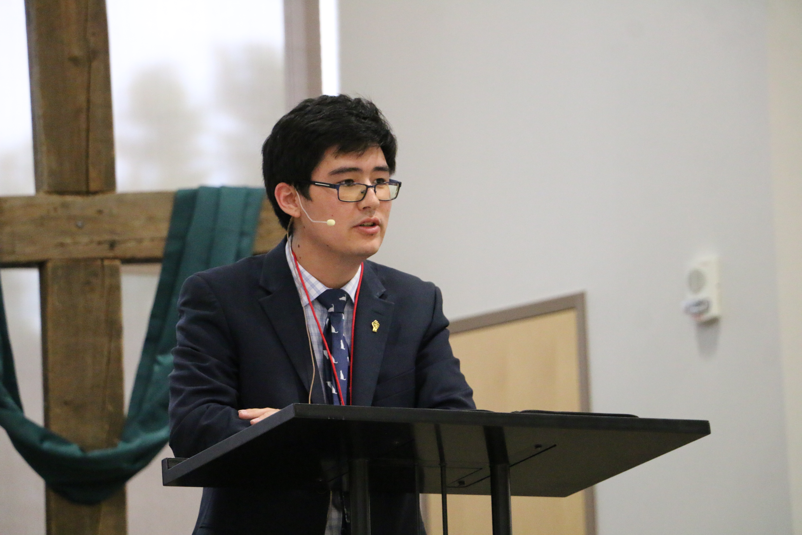 Cresston Gackle, promoting peace conference, owatonna, trinity lutheran