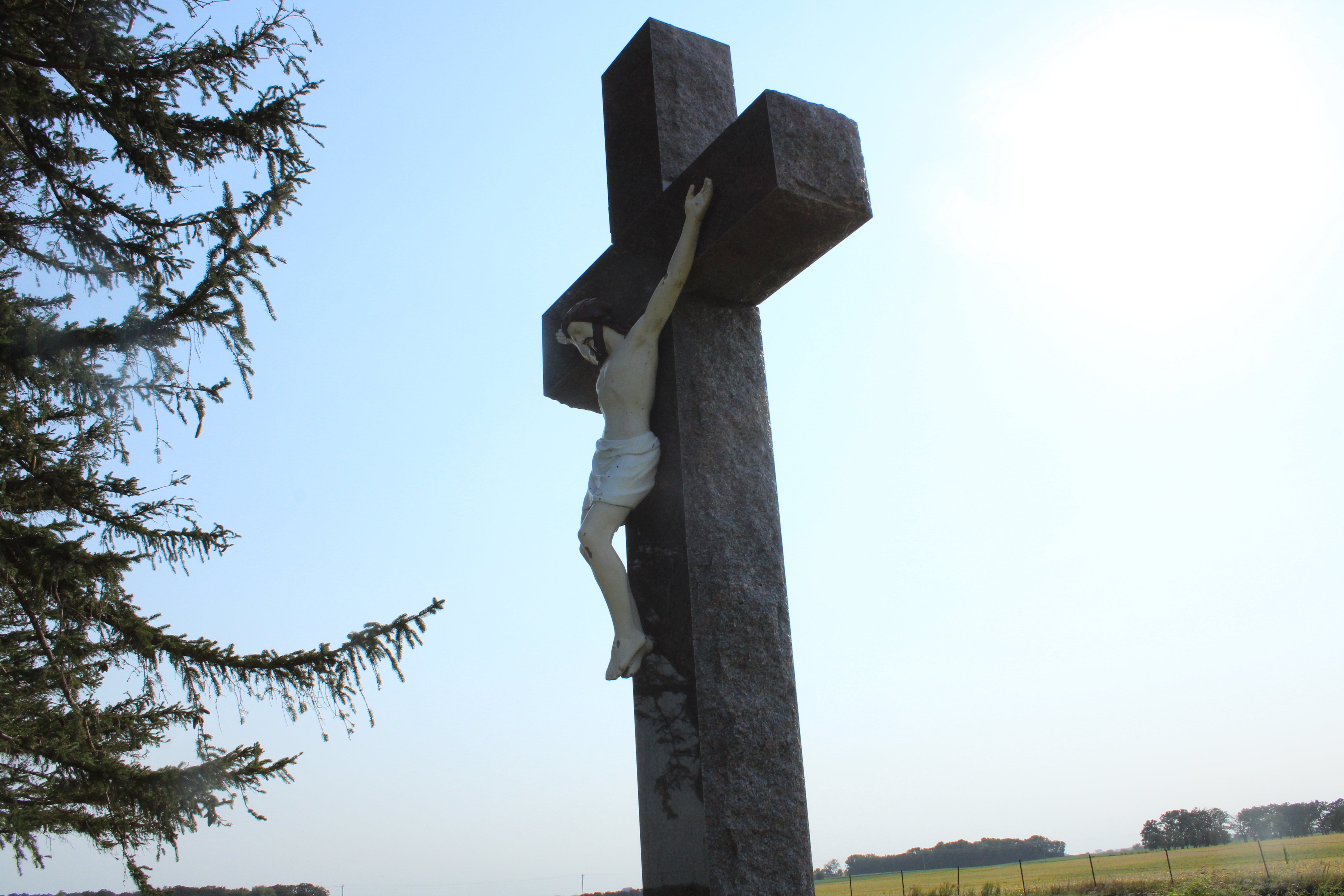 bohemnian cemetery, owatonna, new crucifix, saco