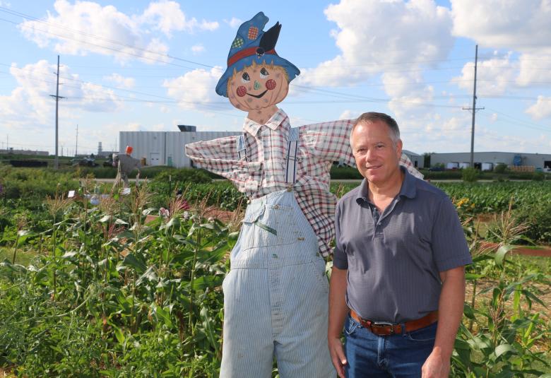 garden, scarecrow, community garden, near me, owatonna