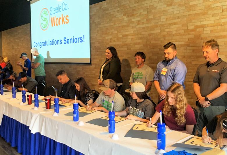 signing day, owatonna, 2023, students, jobs